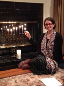 Hillary with candles